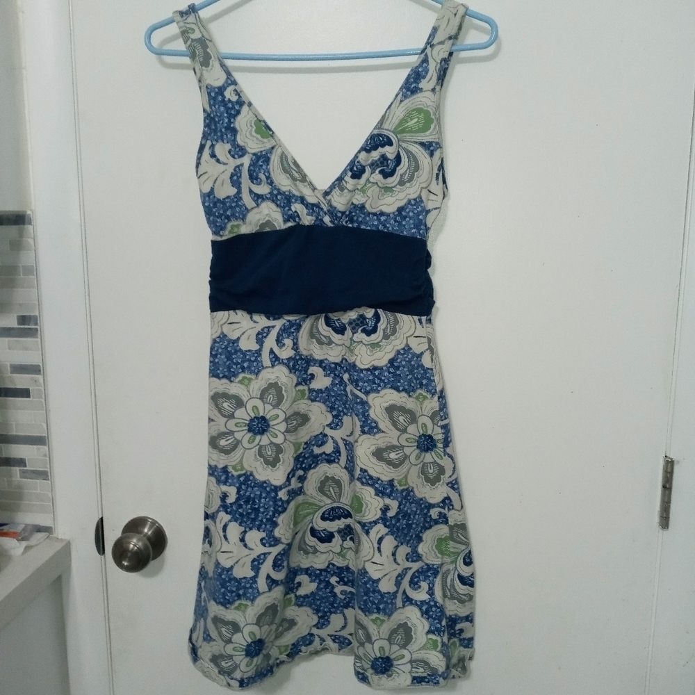 Patagonia organic cotton Boho floral jumper pullover Stretch dress XS